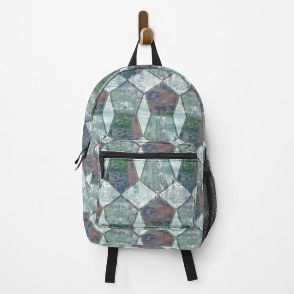 Item preview, geometric pentagon shape green designed and sold by Alessandro Remo Mazzoni Remotextiles.