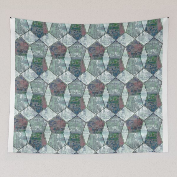 Artikelvorschau, geometrisch fünfeck gestalten grün entworfen und verkauft von Alessandro Remo Mazzoni Remotextiles.