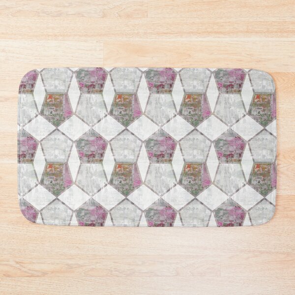 Item preview, geometric pentagon shape white designed and sold by Alessandro Remo Mazzoni Remotextiles.