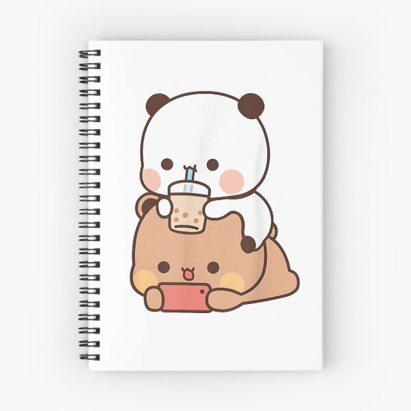Item preview, DuDu Bear and BuBu Panda enjoying time together designed and sold by IsDesignHub.
