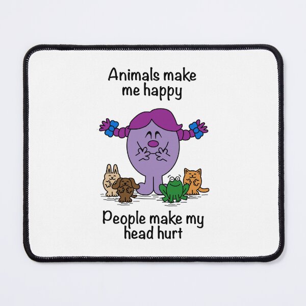 Item preview, Little Miss Animals Make Me Happy People Make My Head Hurt designed and sold by Scat the cat.