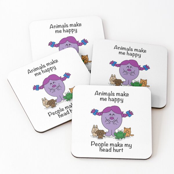 Item preview, Little Miss Animals Make Me Happy People Make My Head Hurt designed and sold by Scat the cat.