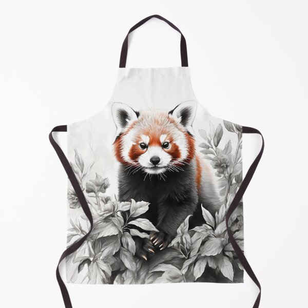 Item preview, Black and white Red Panda pencil drawing designed and sold by Pencil-Art.