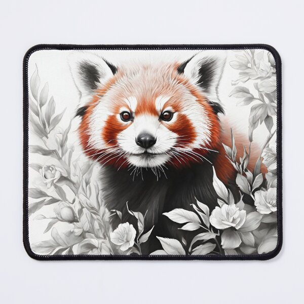 Item preview, Black and white Red Panda pencil drawing designed and sold by Pencil-Art.
