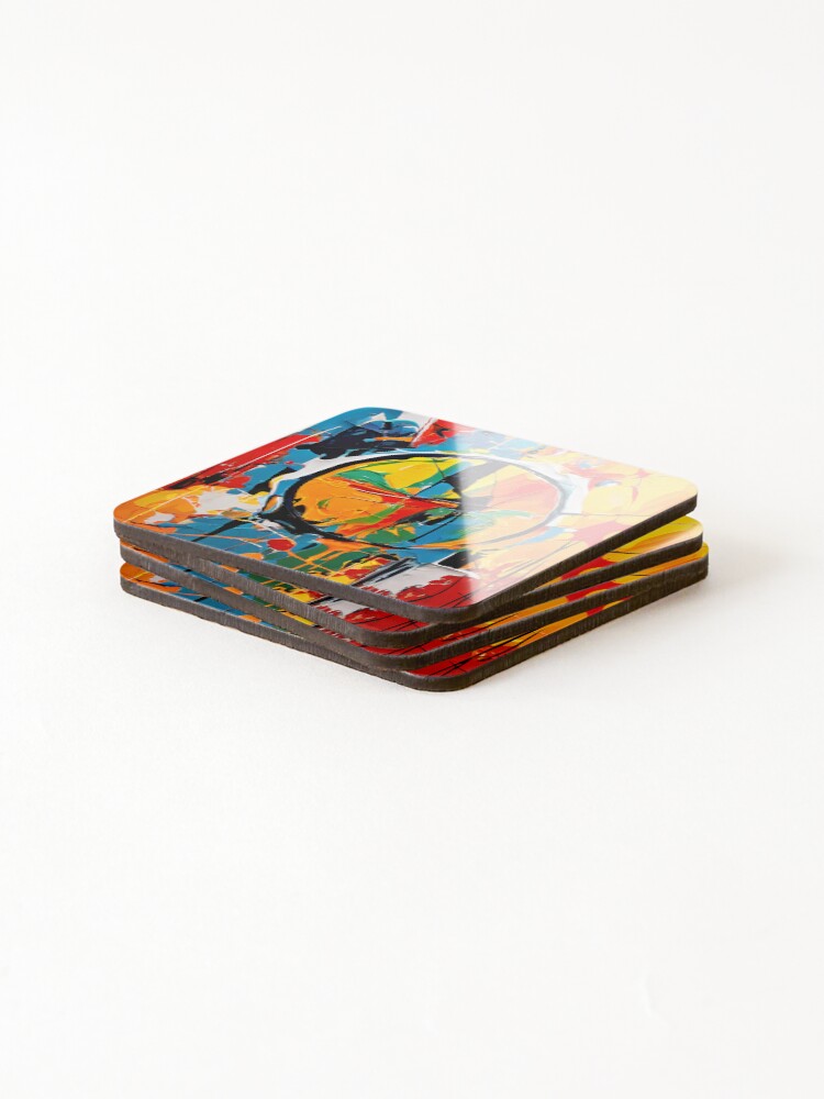 Thumbnail 4 of 5, Coasters (Set of 4), Abstract Expression designed and sold by Crafted-AI.