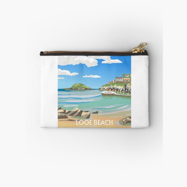 Item preview, Looe Beach Travel Poster Banjo Pier Cornwall designed and sold by REVELartdesign.