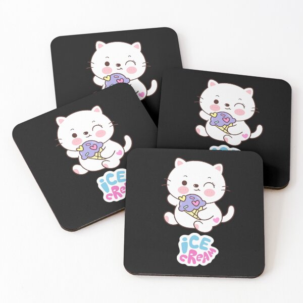 Item preview, Kitten Eating Blue Ice-cream designed and sold by Kaidynz.