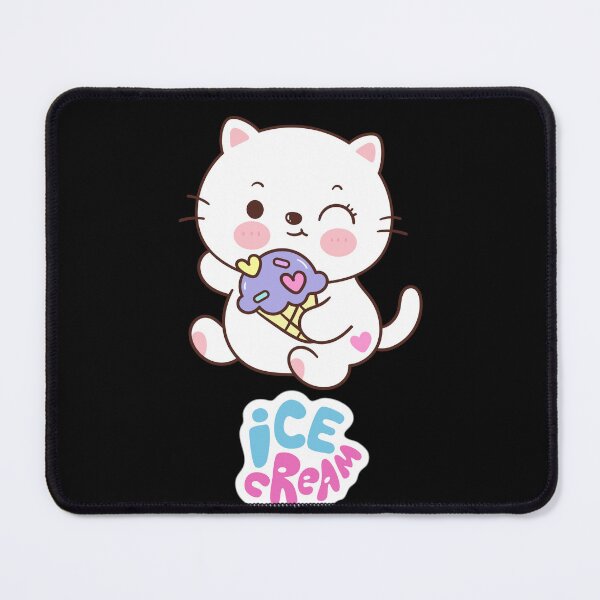 Item preview, Kitten Eating Blue Ice-cream designed and sold by Kaidynz.