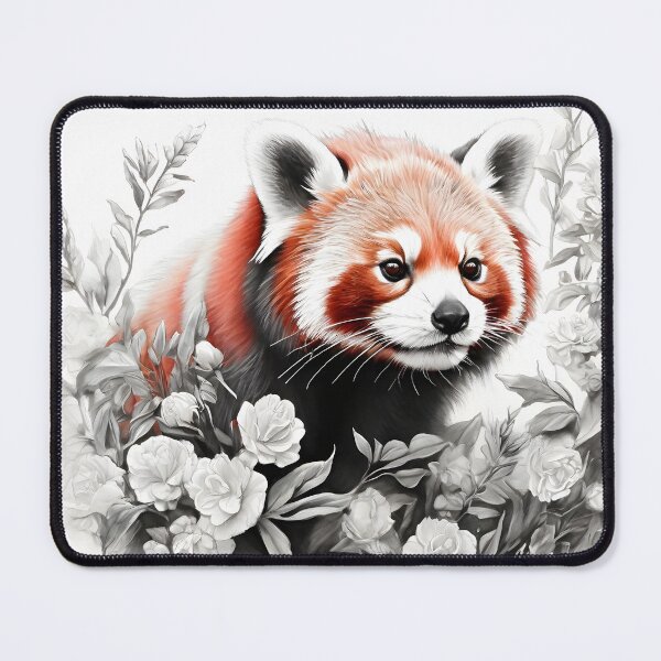 Item preview, Black and white Red Panda pencil drawing designed and sold by Pencil-Art.