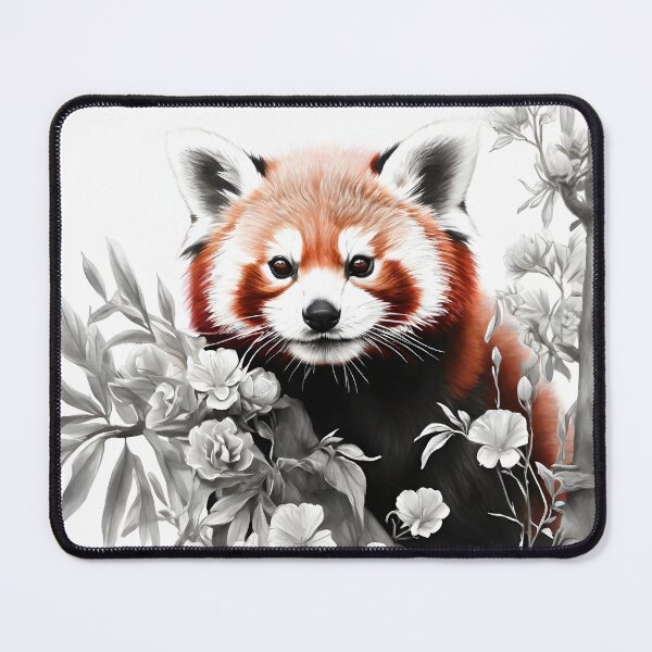 Item preview, Black and white Red Panda pencil drawing designed and sold by Pencil-Art.