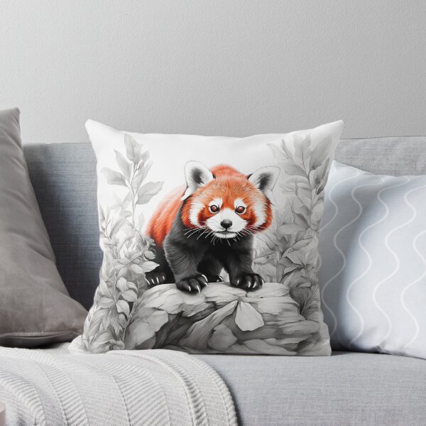 Item preview, Black and white Red Panda pencil drawing designed and sold by Pencil-Art.