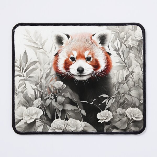 Item preview, Black and white Red Panda pencil drawing designed and sold by Pencil-Art.