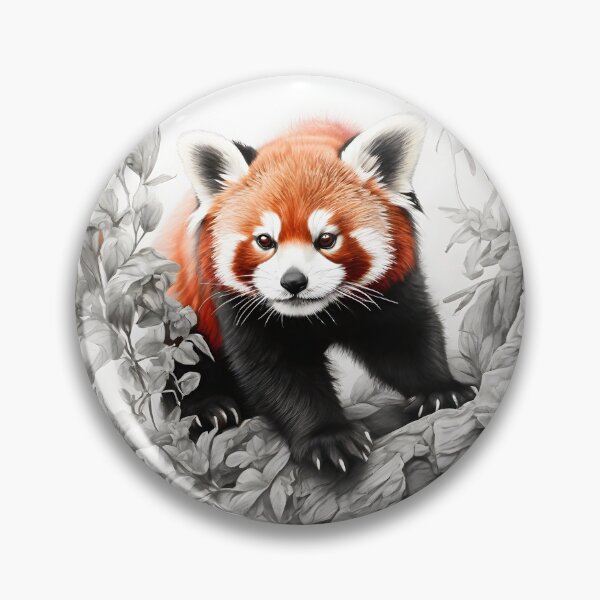 Item preview, Black and white Red Panda pencil drawing designed and sold by Pencil-Art.
