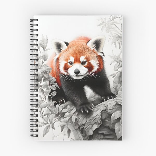 Item preview, Black and white Red Panda pencil drawing designed and sold by Pencil-Art.