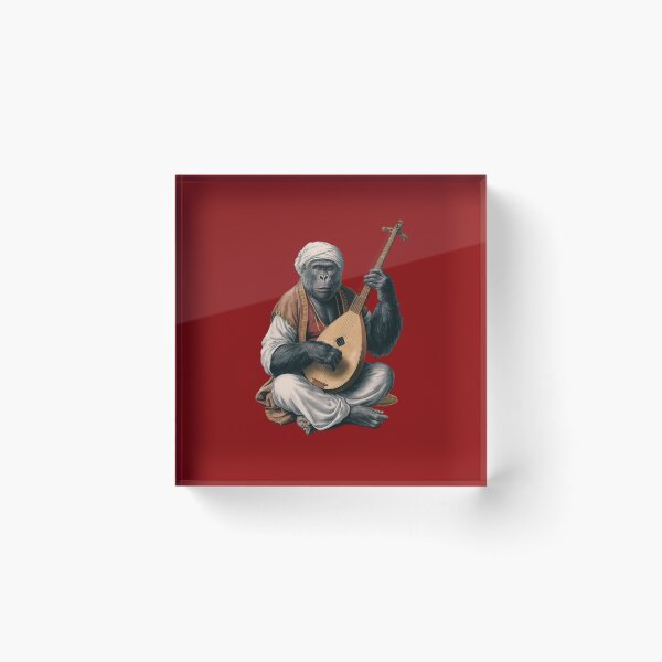 Item preview, Gorilla holdin a long stringed musical instrument designed and sold by 123ks.