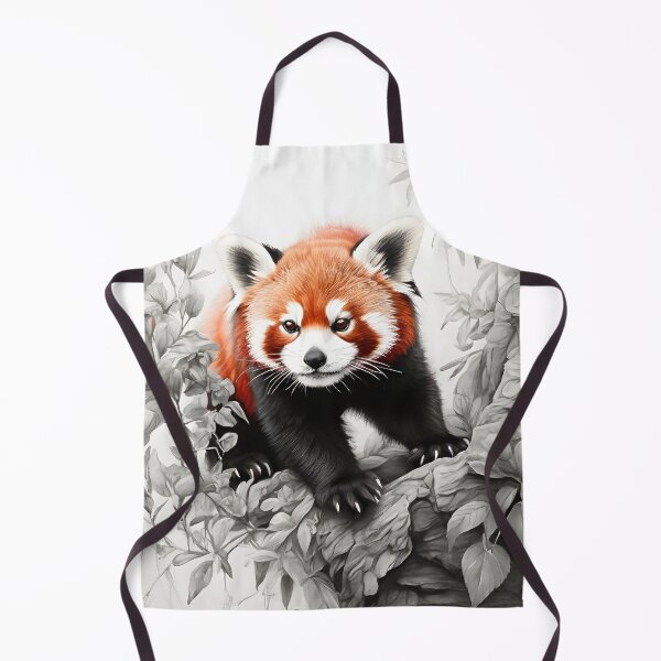 Item preview, Black and white Red Panda pencil drawing designed and sold by Pencil-Art.