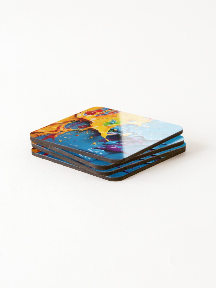 Thumbnail 4 of 5, Coasters (Set of 4), Abstract Expression designed and sold by Crafted-AI.