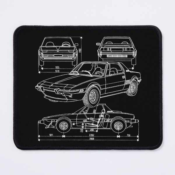 Item preview, The iconic Italian sports car drawn in white designed and sold by designjaag.