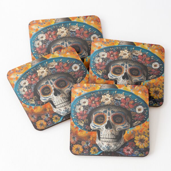 Item preview, Day of the Dead Skull Painting Sombrero 1 designed and sold by AstroRisq.