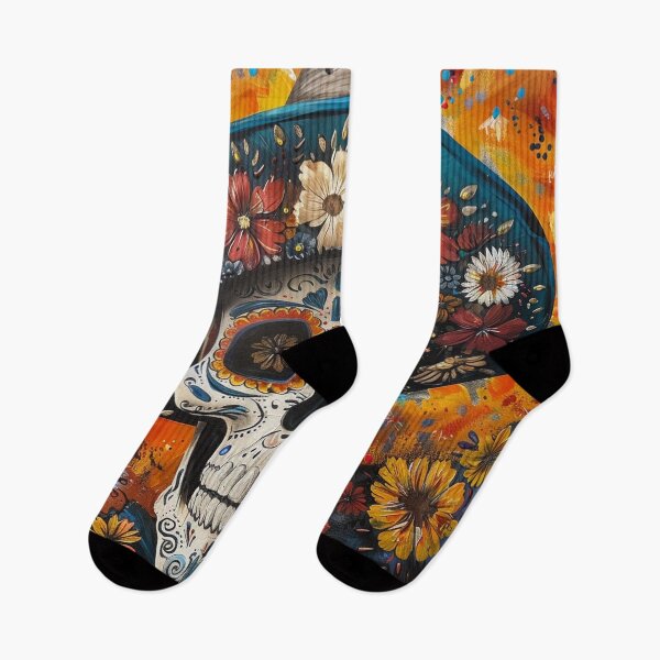 Item preview, Day of the Dead Skull Painting Sombrero 1 designed and sold by AstroRisq.