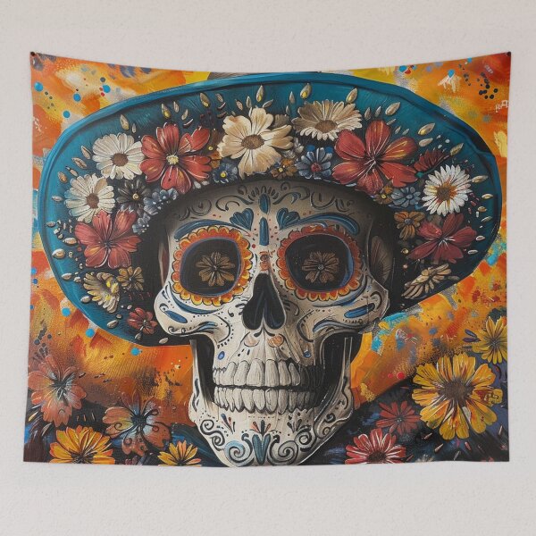Item preview, Day of the Dead Skull Painting Sombrero 1 designed and sold by AstroRisq.