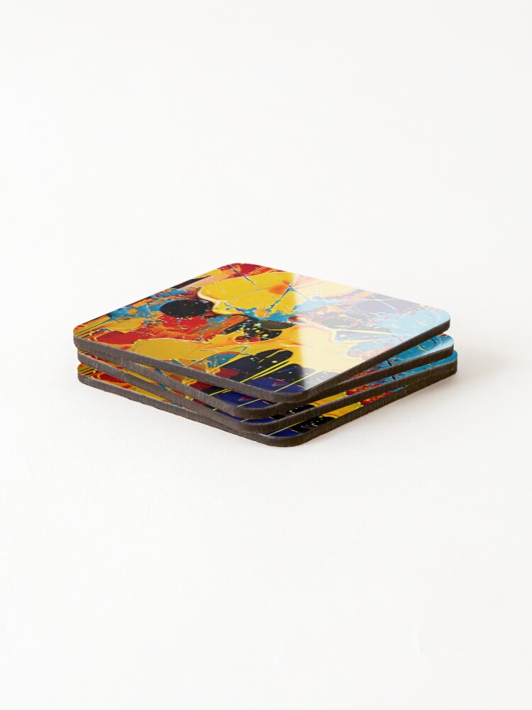 Thumbnail 4 of 5, Coasters (Set of 4), Abstract Expression designed and sold by Crafted-AI.