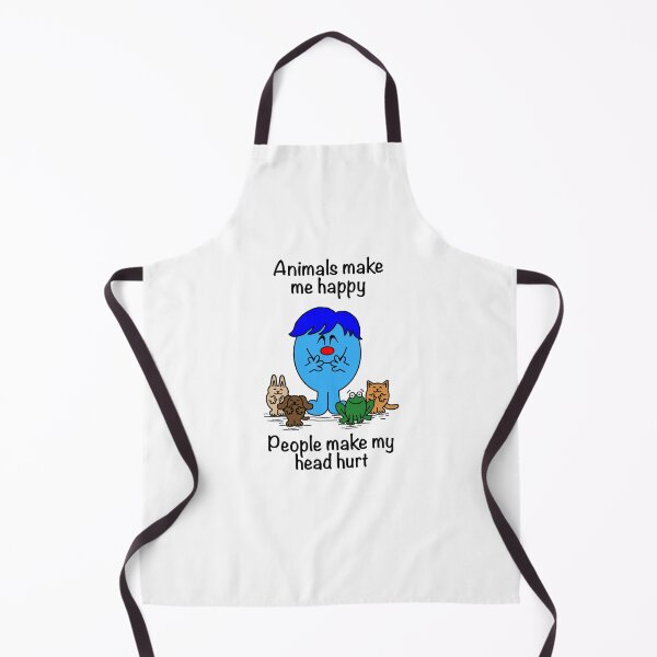 Item preview, Mr. Men Animals Make Me Happy People Make My Head Hurt designed and sold by Scat the cat.