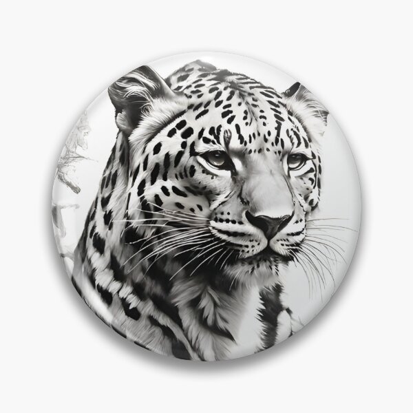 Item preview, Black and white leopard pencil drawing designed and sold by Pencil-Art.