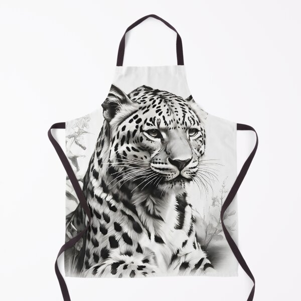 Item preview, Black and white leopard pencil drawing designed and sold by Pencil-Art.