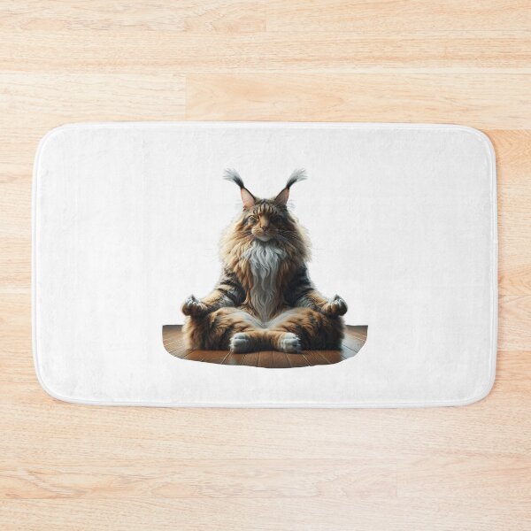 Item preview, Cat meditation on wooden floor designed and sold by Toms Tee.