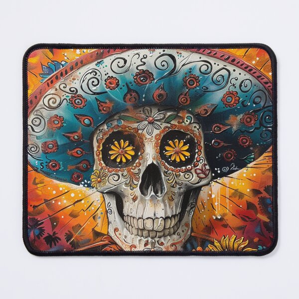 Item preview, Day of the Dead Skull Painting Sombrero 3 designed and sold by AstroRisq.