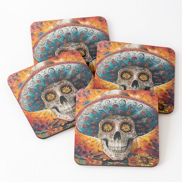 Item preview, Day of the Dead Skull Painting Sombrero 3 designed and sold by AstroRisq.