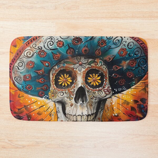 Item preview, Day of the Dead Skull Painting Sombrero 3 designed and sold by AstroRisq.