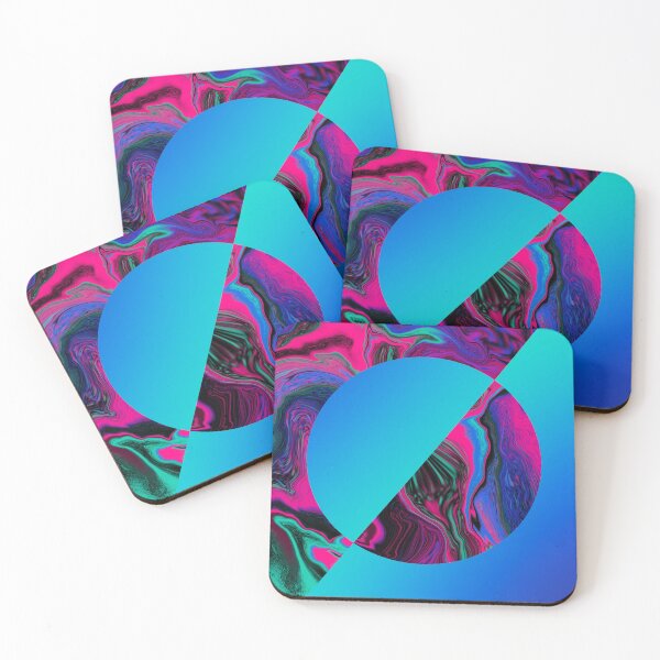 Item preview, Psychedelic Divide, Inside out, colourful abstract circle poster  designed and sold by ByteMode.