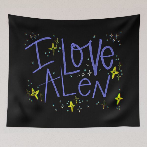 Item preview, I LOVE ALEN NAME PURPLE designed and sold by GIVENGRACE.ART.