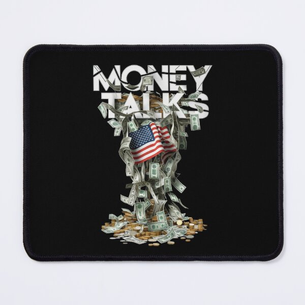 Item preview, Money Talks Graphic Tee - Cash Slang, Dollar Bills, American Flag Design designed and sold by HOMEDESIGNPRINT.