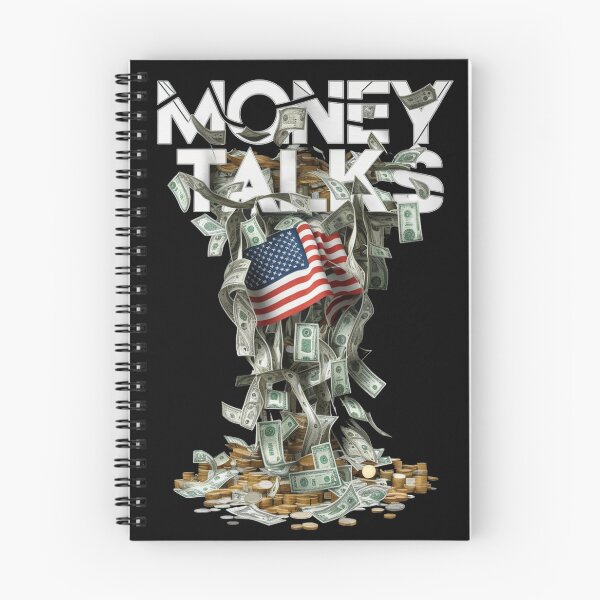 Artikelvorschau, T-Shirt mit Grafik „Money Talks“ – Cash-Slang, Dollarnoten, amerikanische Flagge entworfen und verkauft von HOMEDESIGNPRINT.