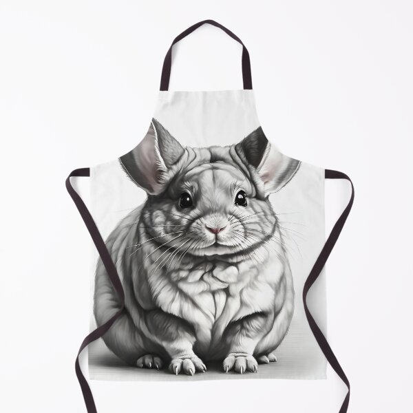 Item preview, Black and white chinchilla pencil drawing designed and sold by Pencil-Art.