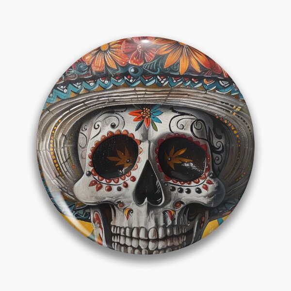 Item preview, Day of the Dead Skull Painting Sombrero 4 designed and sold by AstroRisq.