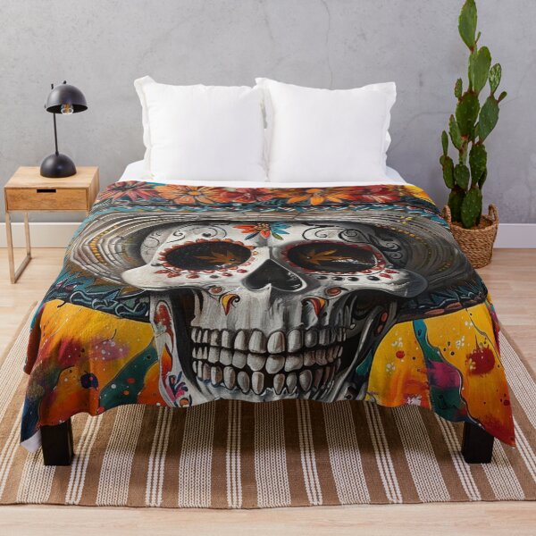 Item preview, Day of the Dead Skull Painting Sombrero 4 designed and sold by AstroRisq.