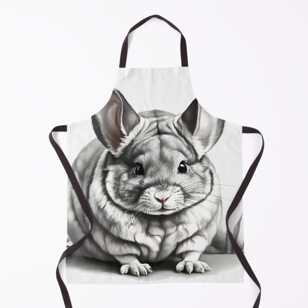 Item preview, Black and white chinchilla pencil drawing designed and sold by Pencil-Art.