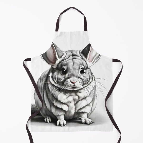 Item preview, Black and white chinchilla pencil drawing designed and sold by Pencil-Art.