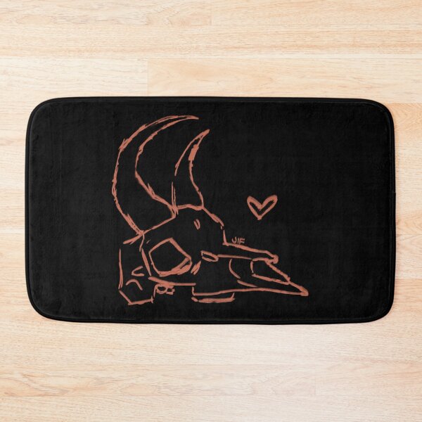 Item preview, #074 Gazelle Skull - Sketch Outline - Red on Black designed and sold by Jasmine Froley.
