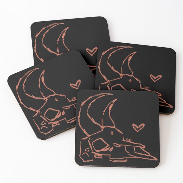 Item preview, #074 Cráneo de gacela - Esquema de boceto - Rojo sobre negro designed and sold by Jasmine Froley.