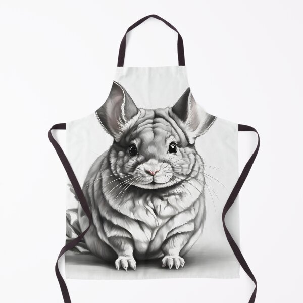 Item preview, Black and white chinchilla pencil drawing designed and sold by Pencil-Art.