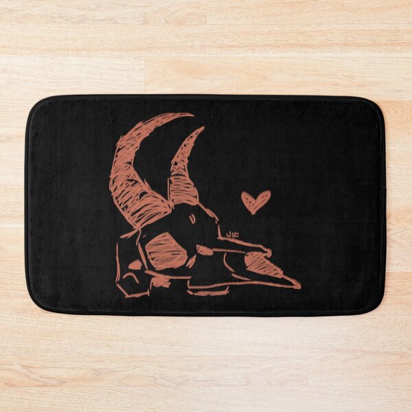 Item preview, #074 Gazelle Skull - Sketch Filled In - Red on Black designed and sold by Jasmine Froley.
