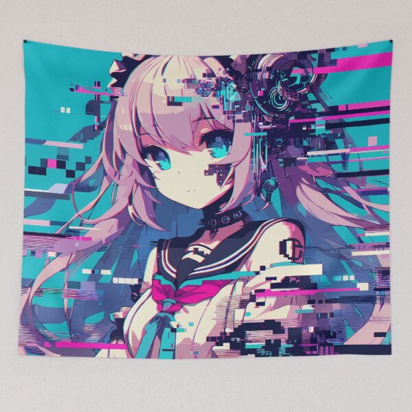 Item preview, Glitch Art Anime Girl #08 designed and sold by Fregoli 2D.