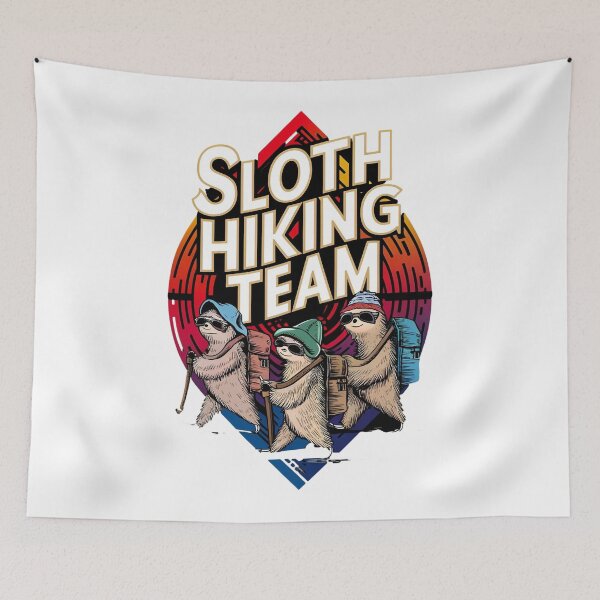 Item preview, sloth hiking team , funny sloth,  designed and sold by venavar.