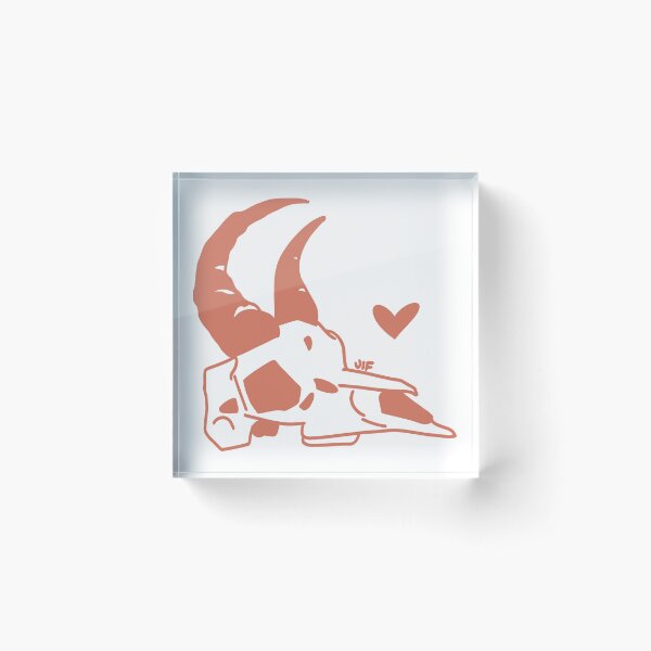 Item preview, #074 Gazelle Skull - Filled In - Red on White designed and sold by Jasmine Froley.