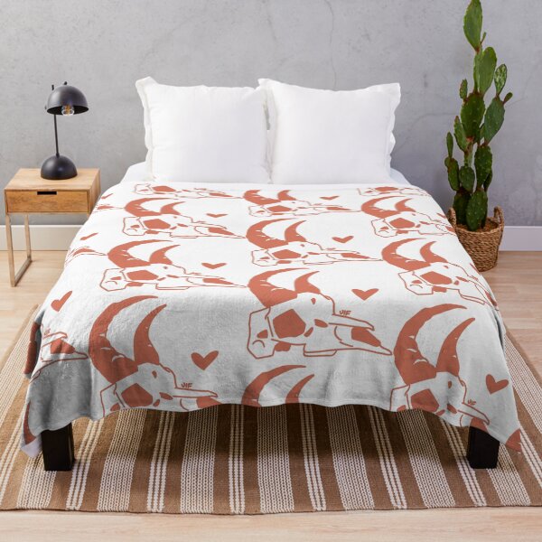Item preview, #074 Gazelle Skull - Filled In - Red on White designed and sold by Jasmine Froley.